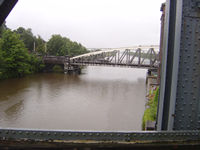 View of the Manchester Ship Canal from Barton Swing Aqueduct